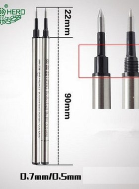 Hero 233A Rollerball pen refill ballpoint refill 0.5mm/0.7m