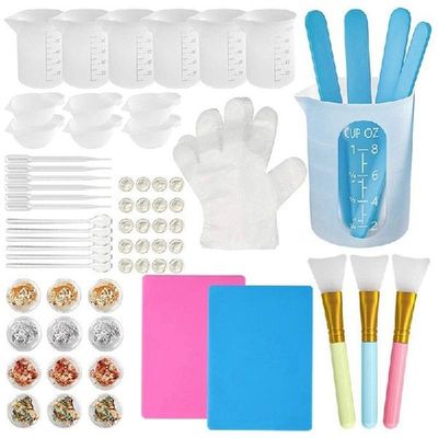 Silicone Resin Measuring Cups Tool Kit- With Measure Cups,