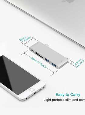 5 in1 USB C Hub Multiports USB Adapter for Macbook Pro Type
