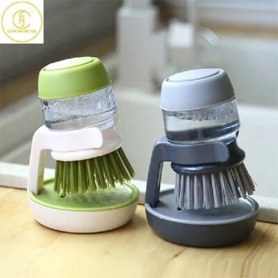 Household Handheld Presses Soap Cleaning Brushes Dish Bowl