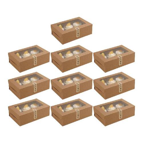 Boxes Cupcake Box Cake Muffin Containers  Holder Dessert