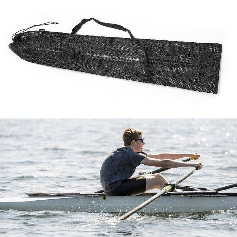 black nylon paddle bag portable foldable mesh kayak boat