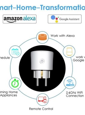 Smart Plug WiFi Socket EU 16A Power Monitor Timing Function