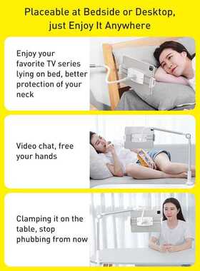 Lazy Phone Holder for Bed Desktop Clip Holder Long Arm Flexi