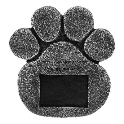 Memorial Stone Resin Gravestone Paw Shape Tombstone Garden