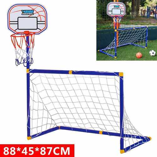 2 In 1 Outdoor Sports Kids Football Goal Boys Soccer Toy Min