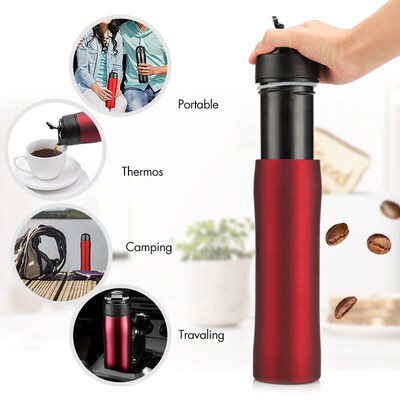 350ML French Press Stianless Steel Portable Coffee Press Mak