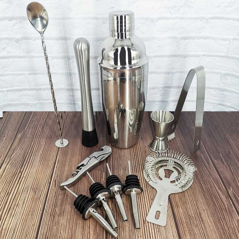 1-13 Pieces Cocktail Shaker Set Bartender Kit Stainless Stee