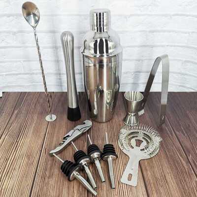 1-13 Pieces Cocktail Shaker Set Bartender Kit Stainless Stee
