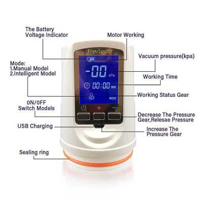 Male USB Rechargeable Male Dick Cock Pump Enlarger,Big Scre