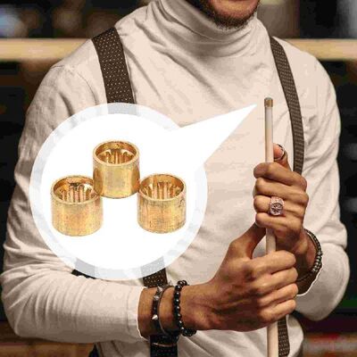 30pcs Copper Billiard Cues Ferrules Replacement for Billiard