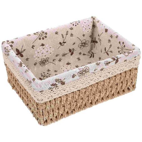 Basket Storage Wovenfruit Bins Tray Wicker Bread Rattan