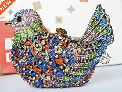 Luxury Handcraft Diamond Crystal Evening Bag Rhinestone Anim