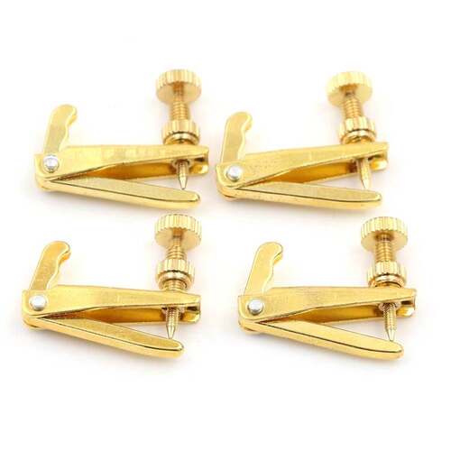 Violin-String-Tuner Adjuster-Parts Golden-Plated 4pcs/Lot Fi
