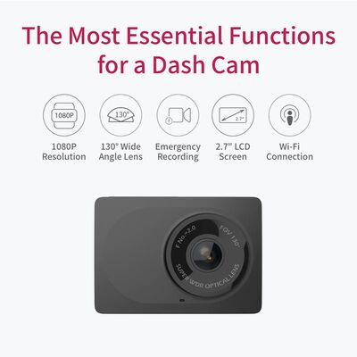 YI Compact Camera Car Recorder 1080p Full HD Cam Dash boar