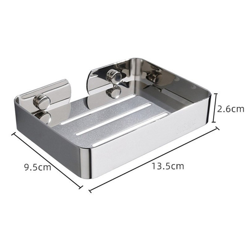 Stainless Steel Soap Dish Box Case Bath Shower Holder Contai