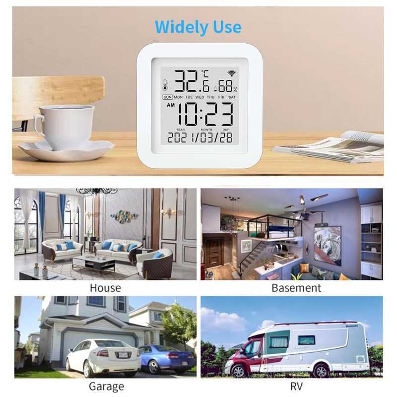 Tuya Wifi Smart Temperature And Humidity Sensor Indoor Hygro