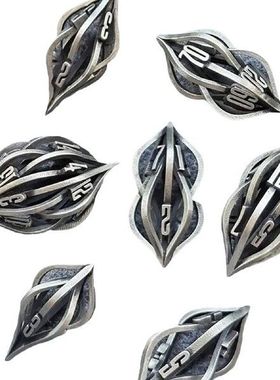 Metal Dice Set |3D Printed Arcanum Dice Kit Board Game RPG