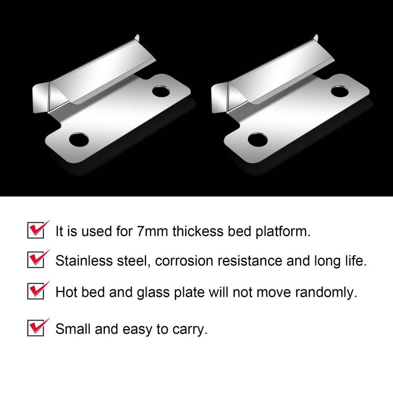 8pcs Glass Bed Clips Clamp 7mm for Ender 3Pro Mega Zaro 2.0