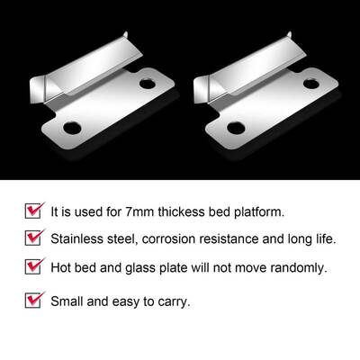 8pcs Glass Bed Clips Clamp 7mm for Ender 3Pro Mega Zaro 2.0