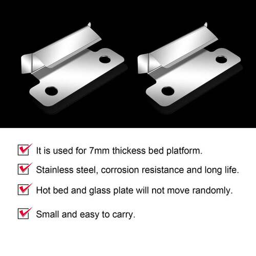 8pcs Glass Bed Clips Clamp 7mm for Ender 3Pro Mega Zaro 2.0