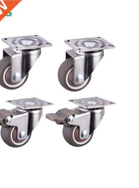 Soft Swivel Rubber Wheels, Silver for Platform Trolley,