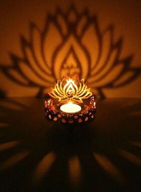 Candlestick Retro Hollow Carved Tealight Candle Holder