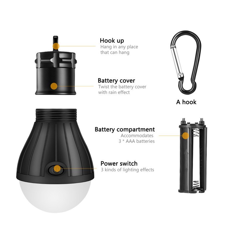 *SANYI Tent Lamp Portable Lantern for Camping LED Bulb Powe