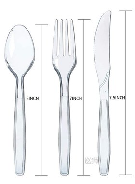 48/96/144pcs Plastic Cutlery Set Crystal Clear Cutlery-set P