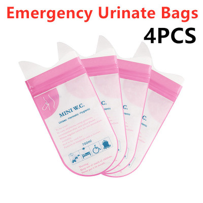 4PCS 700ml Outdoor Emergency Urinate Bags Funnel Urinal