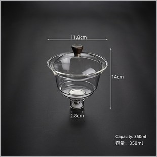 Heat-resistant glass tea set magnetic water diversion rotati