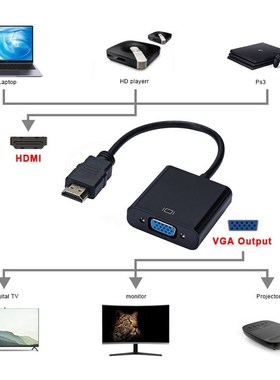 FANGTUOSI HDMI to VGA Adapter Male To Famale Converter Adap