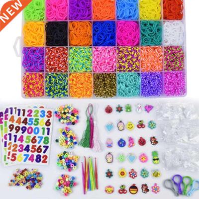 10000pc DIY Toy Rubber Loom Bands Set Kid DIY Bracelet Silic