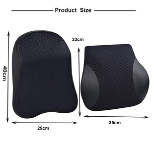 Car Neck Pillow Adjustable Head Restraint 3D Memory Foam Aut