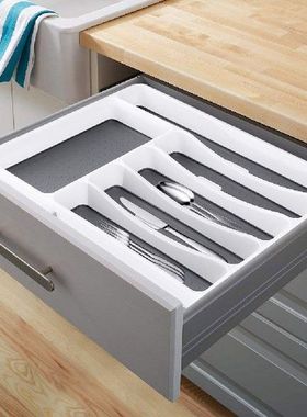 Plastic Cutlery Tray Kitchen Drawer Organizer Separation