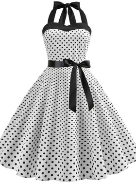 Sexy dress big pendulum wipe bosom lace-up Party dress挂脖裙