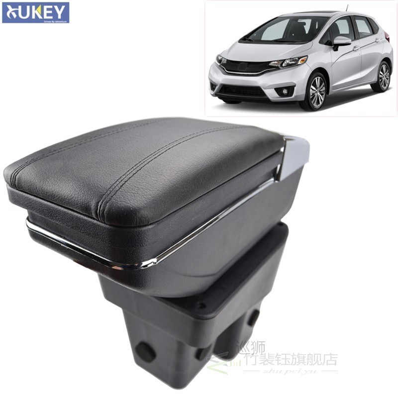 Centre Console Storage Box Armrest For Honda Fit Jazz 2014-2