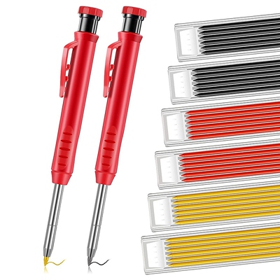 2 Pcs Solid Carpenter Pencils Woodworking Mechanical
