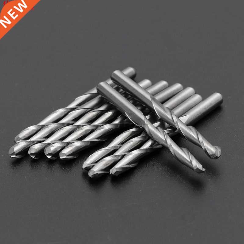 10 pièces 3.175mm carbure boule nez fraise 2 cann