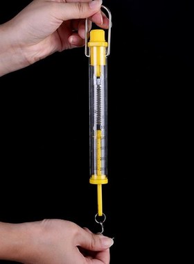 25N Dynamometer Plastic Tubular Spring Scale Dual Scale Labe