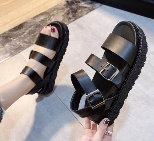 Summer shoes woman Flat Platform Sandals Women Soft Leather
