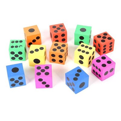 12pcs EVA Foam Baby Dices Children Big Foam Playing Dice Foa