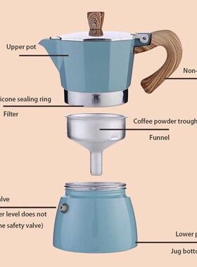150/300ml European Style Aluminum Coffee Maker Moka Cafetei