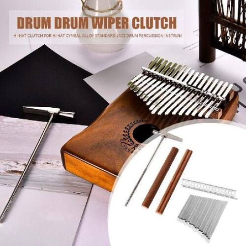 17 Keys Kalimba DIY Keys+Bridge+Tuning Hammer Kit Thumb