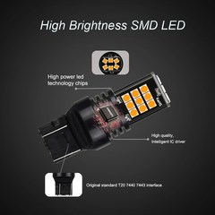 2x Car Signal Lamp 12V 7440 Led Bulb 24Led 3030D T20 7443 Le
