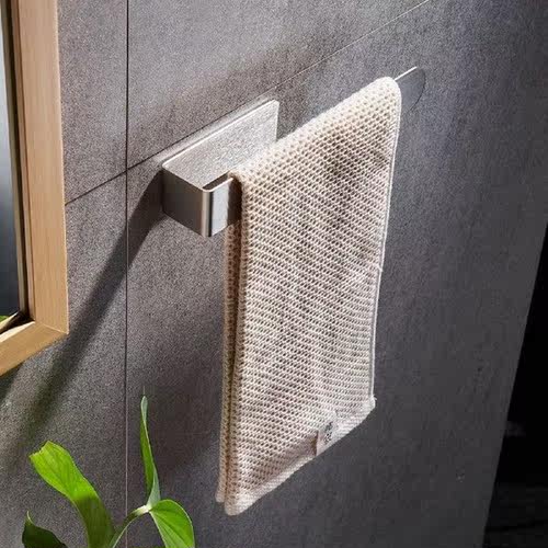 Bathroom Towel Holder Stainless Steel Punch Free Storage