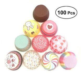 100Pcs Colorful Paper Cake Cupcake Liner Muffin Box Cup