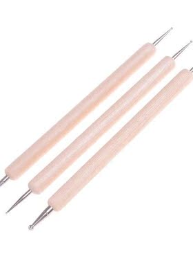 3 PCS/Set Pottery Tools Wood Handle Pottery Set Wax Carving