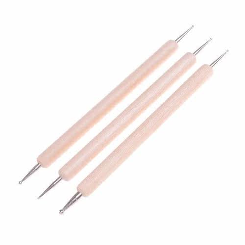 3 PCS/Set Pottery Tools Wood Handle Pottery Set Wax Carving