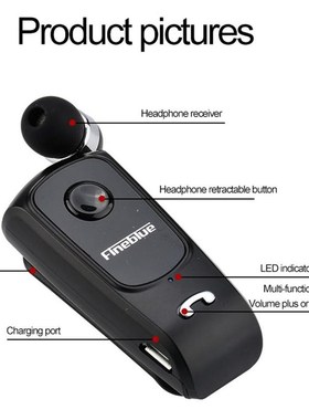 Fineblue F920 Business Earphone Mini Retractable Bluetooth